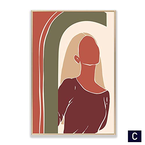 Impression moderne sur toile salon triptyque abstrait feuille