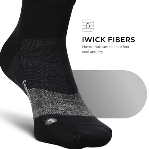 Image of Feetures Elite Ultra Light Cushion Quarter - Sport Sock with Targeted Compression