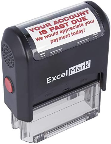ExcelMark Your Account is Past Due - Self Inking Bill Collection Stamp in Red Ink
