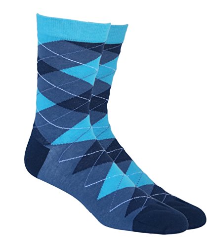 vangobeauty Made in Usa Mid Calf Argyle Socks Teal Blue Navy Blue and Grey