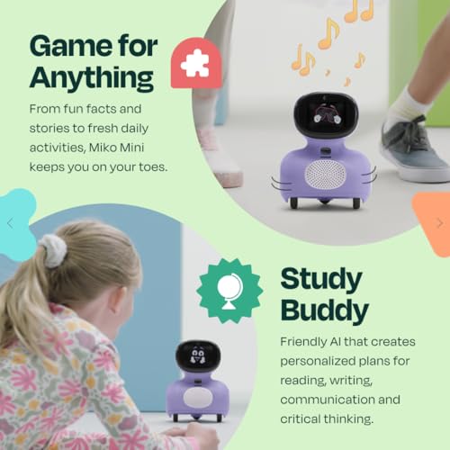 Miko Mini with 30 Days Free Miko Max: AI Robot for Kids | Fosters STEAM Learning & Education | Packed with Games, Dance, Singing | Child-Safe Conversational Learning | Ideal Gift for Boys & Girls 5+ - Thumbnail 4