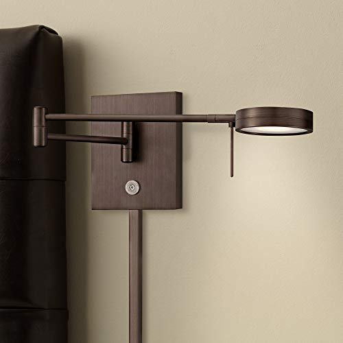 Image of GEORGE KOVACS P4308-647 George's Reading Room LED Swing Arm Wall Lamp, 1-Light, 8 Total Watts, 6.25-in H x 13.75-in W, Copper Bronze Patina