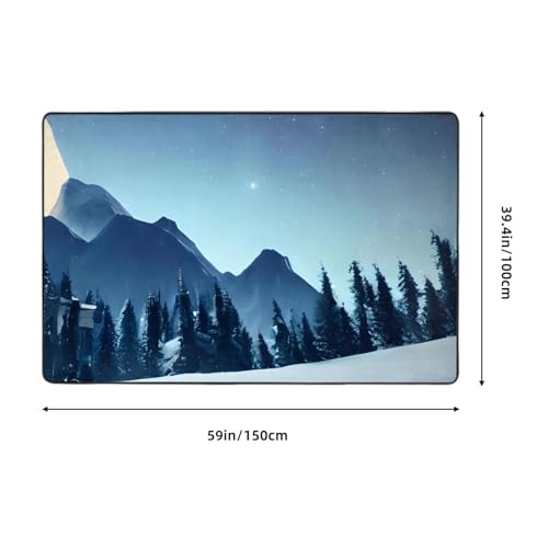 Tapis doux forêt enneigée antidérapant et absorbant pour toute la maison - 4