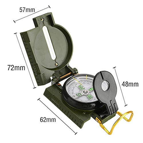 Boussole militaire portable de camping pliante à visée de précision - 7