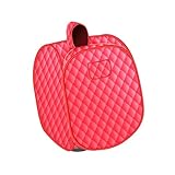 SPAサロン用フード付き軽量パーソナルスチームサウナパーソナルサウナテント 赤 72x72x84 cm