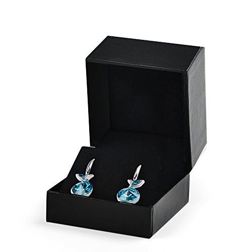 Oirlv Black Earrings Box Wedding/Propose Jewelry Gift Earring studs Box Velvet Insert