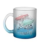 Parfait pour offrir en cadeau Fabulous Mug en Verre Bleu - Voitures Anciennes Jambes Collage Art Surréalisme Vintage