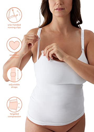 Ingrid & Isabel Basics Postpartum Seamless Shaping + Support Cami Tank Top For Nursing And Recovery, White, Size Xl #TOP1