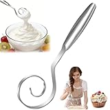 Dough Whisk,Seamless Dough Whisk for Sourdough,403 Stainless Steel Hand Sourdough Mixer,9' Bread Whisking Tool Stainless Steel for Cooking,Dough Blender for Baking Mixing Stirring Kneading
