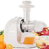 Slow Juicer Machines Keramikschnecke, langsam kauende Entsafter, Kaltpressentsafter, Slow Juicer, leicht zu reinigen, leiser Motor, BPA-freier Entsafter, Gemüse und Obst, Eis