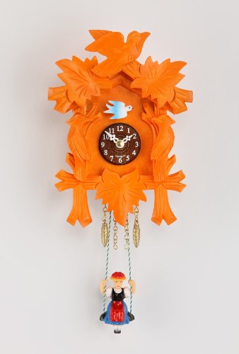 Trenkle Kuckulino Schwarzwalduhr mit Quarzwerk und Kuckuckruf, orange TU 2002 SQ orange
