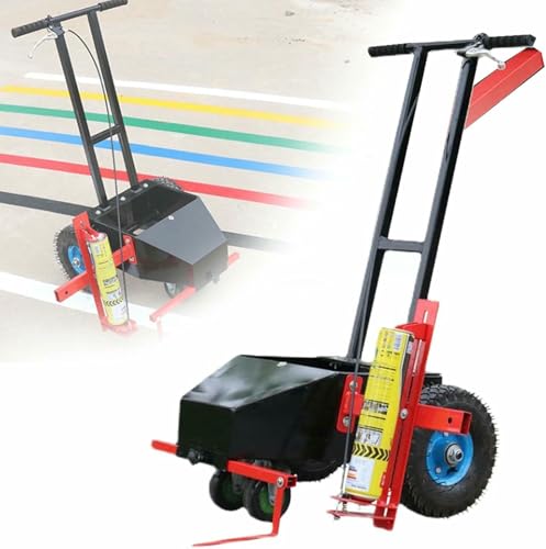 TGBHM Wheel Transmission Machine for Road Markings On Parking Lots, with Windshield, Adjustable 4–18 Cm, 840 Ml, Self-Painting, Non-Slip Rubber Handle for Sportpl