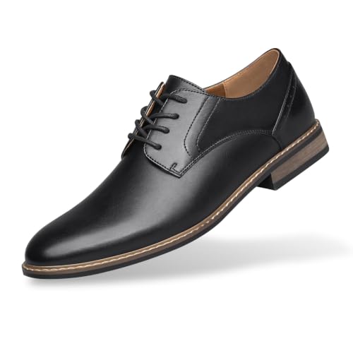 SILENTCARE Men's Oxford Formal Black Dress Shoes Business Comfortable Classic Wingtip Lace Up Shoes