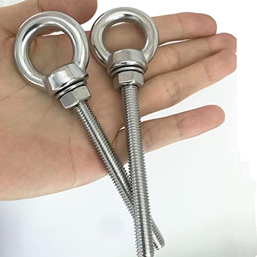 Aivoof AVDHLSM8X80-02 Stainless Steel Eye Bolts, 2 Pack M8 Shoulder Eye Bolt 3.15 Inch Heavy Duty Eyebolts Screws In Eye Hooks thumb #5