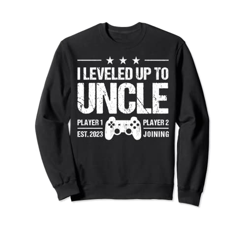 I Leveled Up To Uncle Est 2023 Funny New Uncle Gamer Vintage Sudadera