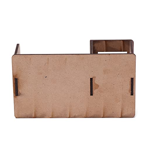 Image of Pen Stand With Visiting Card & Mobile Holder Multipurpose Wooden Automobiles Desk Organizer Pen And Pencil (Design 1), Brown