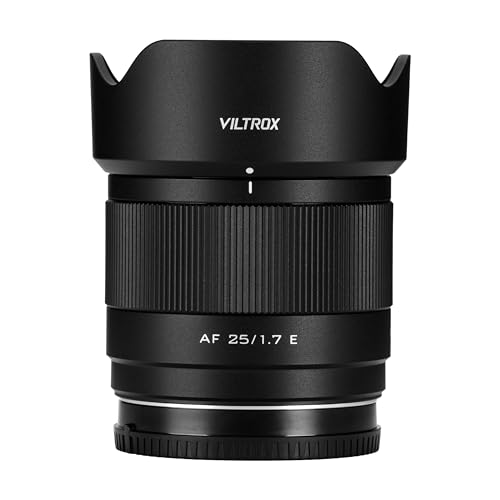 Viltrox 25mm F1.7 E, 25MM f/1.7 E Mount Auto Focus Prime Lens for Sony E Mirrorless ZV-E10 II EV10 a6700 a6600 a6400 a7c ii a7rv a7iii