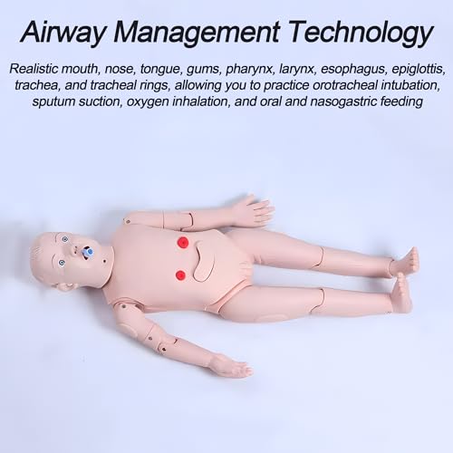 Image of DRXRD Child Nursing Manikin 3ft Full Body Kid Care Model with Boys and Girls Interchangeable Skins for Nursing Medical Training Teaching Supplies Patient Care Skills Mannequin