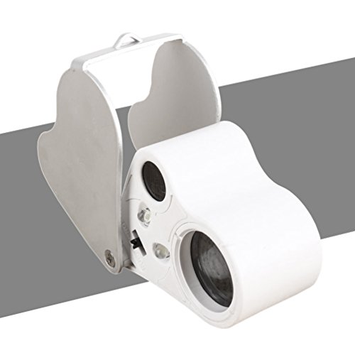 Kingmas 2 Lens 30X 60X Illuminated Jewelry Eye Loupe Jewelers Magnifier Magnifying With Led Lighting #TOP6