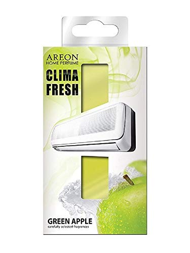 Areon Clima Fresh Ambientador Manzana Verde Casa Aire Acondicionado Olor Fruit Original Perfume Hogar Salón Habitación Oficina Tienda Duradero Moderno ( Green Apple Pack de 1
