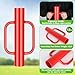 Gtongoko 12LB T Post Driver with Handles Heavy Duty Fence Post Driver Post Pounder for T-Posts，U Channel，Metal Post and Sign Post Pole Driver Tool,17 Inch Red