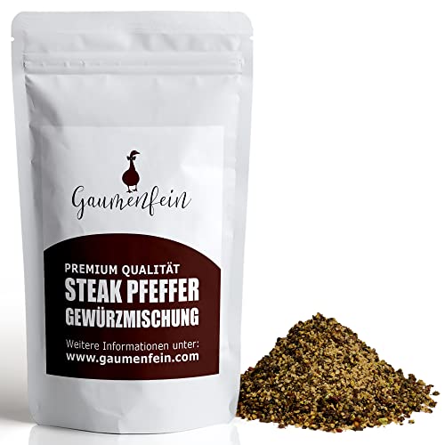 GAUMENFEIN® Steak Pfeffer Geschrotet - 250g - Grob gemahlene Steak Gewürzmischung - natürliche Premium Qualität Cover