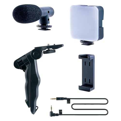 Kit de démarrage vlog et streaming en direct avec trépied et microphone