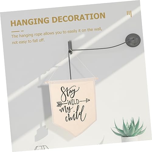 Warmhm 4 Stück Wanddekoration Anhänger Hausdekorationen Für Zuhause Fotoaufhänger Kinderdekoration Leinwand Wandteppich Wandbehang Buchstabe A Dekoration Kinderzimmer – Bild 4