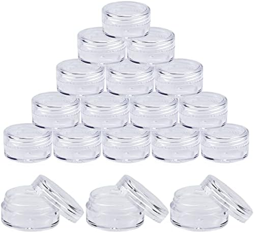 50 Pcs Travel Cosmetic Jar Pots 5ml Creams Make-up Sample Containers with Lids for Women Glitter Nail Art Storage Bottles