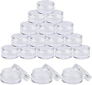 50 Pcs Travel Cosmetic Jar Pots 5ml Creams Make-up Sample Containers with Lids for Women Glitter Nail Art Storage Bottles