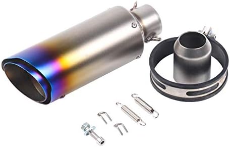 KAJIMOTOR Universal Short Motorcycle Exhaust Muffler Tips Exhaust Muffler Pipe 38-51mm For Yamaha FZ6 FZ6S FZ6N