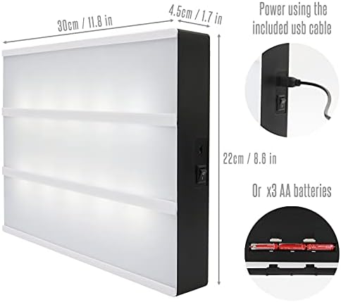 A4 Cinematic Colour Changing Lightbox | 205 Letters & Emoji | Illuminated Light Up Box Sign | Battery or USB Powered | Party Decoration | Pukkr