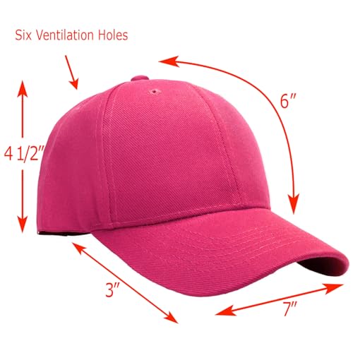 Image of Falari Wholesale Bulk Lot 12-Pack Baseball Cap Adjustable Size Plain Blank Solid Color
