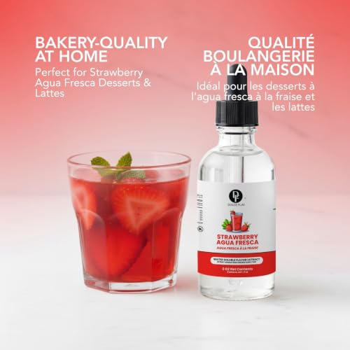 Image of Dolce Flav Strawberry Extract, Agua Fresca, for Drinks, 2oz