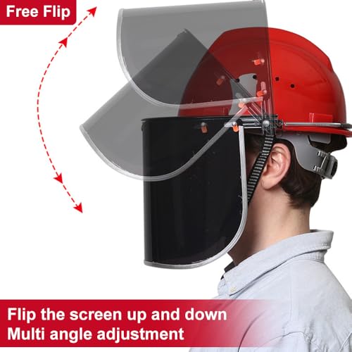 Hojalis 2 Pcs Face Shield Replacement Lens, 40x20cm Face Shield Visor, Tinted Full Face visor Shield Compatible with Hobart 770580, Protective Safety Visor for Welding, Grinding, Cosplay(15.5 x 8inch) - Image 4