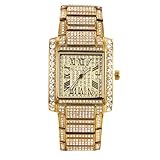 BRILLANCE DES DIAMANTS VVS LAB : la montre luxueuse Halukakah présente des diamants autrichiens simulés par griffes de clarté VVS, méticuleusement combinés pour créer notre style micro-pavé signature. Le calcul précis de l'angle des diamants multi-tranches garantit un éclat radieux, vous permettant de vous démarquer partout où vous allez