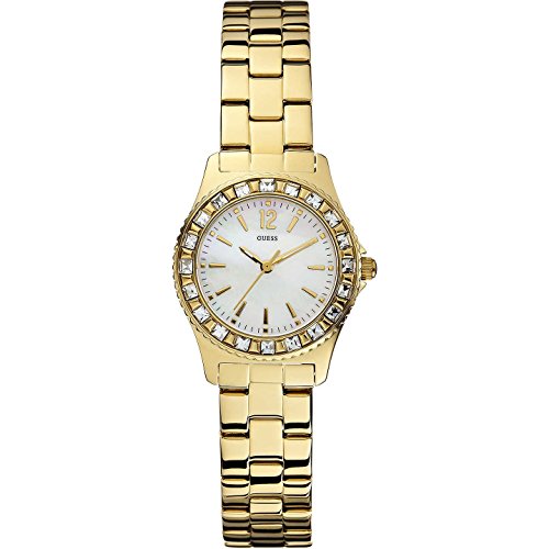 Montre femme Guess W0025L2 quartz en acier doré avec aiguilles lumineuses