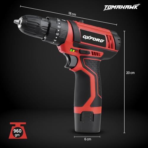Image of Tomahawk SCD 12V Cordless Drill Screwdriver | 100% Copper Motor | 24Nm Torque
