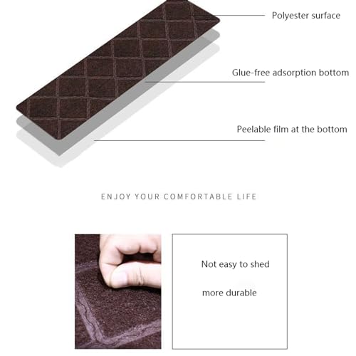 Protección para escalones con alfombrillas autoadhesivas de textura confortable 4