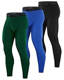Runhit Paquete de 3 pantalones de compresión para hombre, Large