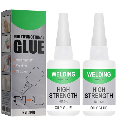 2 PCS Super Glue - Super Glue All Purpose, Superglue High Strength Oily Welding Glue for Metal, Ceramics, and Wood - Super Strong, Quick Drying, and Multi-Functional, Universal Adhesive Solution