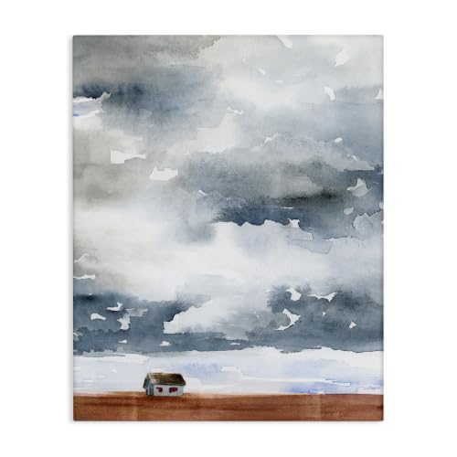 Stupell Industries Rural Cottage Watercolor, 24 x 30 Inch Canvas Wall Art