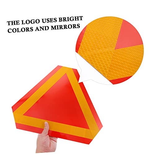 RUNROTOO Porta Traseira Reflexiva Do Veículo Sinal De Segurança Do Veículo Aviso De Trânsito Sinal R