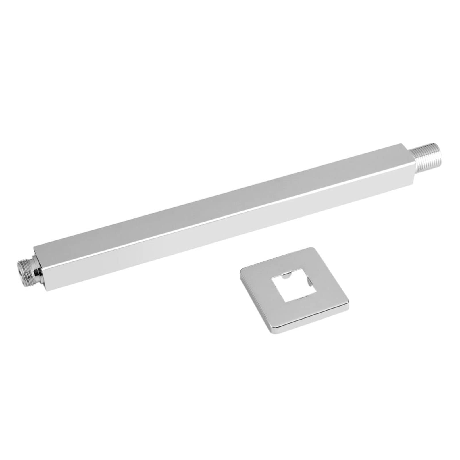 30Cm Chrome Square Ceiling Shower Extension Arm Wall Mounted Rain Shower Head Arm Straight Shower Extension Tube For Bathroom Shower Head 749249528158