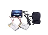 YouCute 2PCS 7.4V 700mAh Battery and 1to2 Charger for mjx X600 RC quadcopter drone spare parts