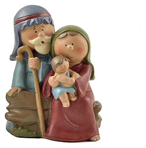 Cadeau de Noël chrétien crèche de table statue naissance de Jésus en résine