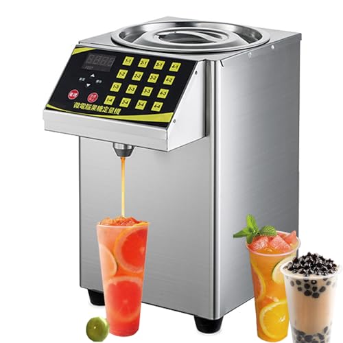 LYDZUSDP 8.5L Syrup Dispenser,Fructose Quantitative Machine,Stainless Steel Liner,Self-Locking Spout + Self-Cleaning Function,for Restaurants Snack Bar Coffee Shop,Bakery