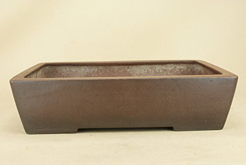 Amazon | いよじ園 時代鉢 松泉焼 山秋造 紫泥切立長方鉢 （無傷