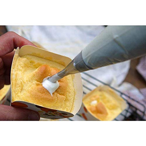 Hulisen 4Pcs Cream Icing Piping Nozzle Tip Stainless Steel Long Puff Nozzle Tip Decorating Tool #TOP1