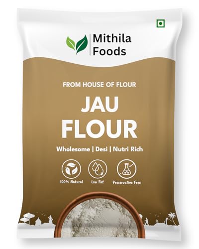 Image of MITHILA FOODS 3 Kg Jau Atta Barley Flour | High Fibre & Protein, 100% Natural Desi Superfood | Stone-Ground for Soft Rotis | No Preservatives | Authentic Flavor from Bihar (Value Pack)